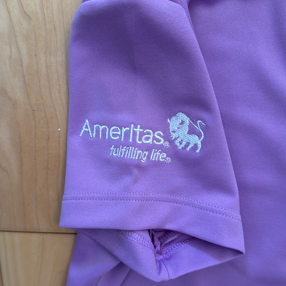 Nike Women's Lavender Button Down GOLF Shirt - Picture 5 of 8